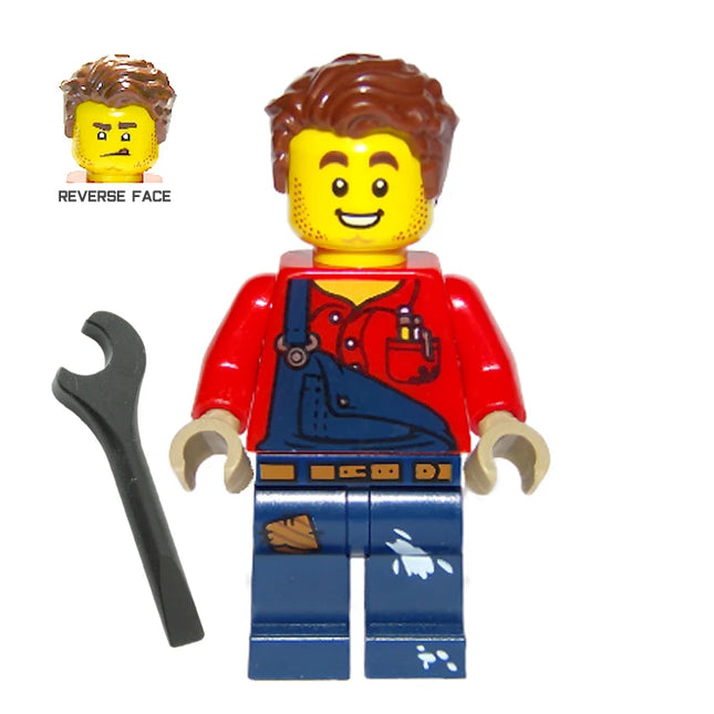LEGO Minifigure - "Harl Hubbs" Handyman, Overalls (2020) [CITY]