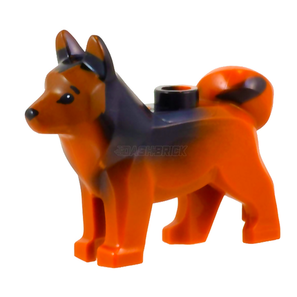 LEGO Minifigure Animal - Dog, Marbled Black and Red Pattern [16606pb002] 6315058
