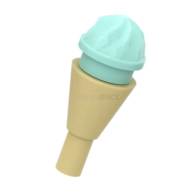 LEGO Minifigure Food - Ice-Cream Cone, Aqua [15470 & 11610]