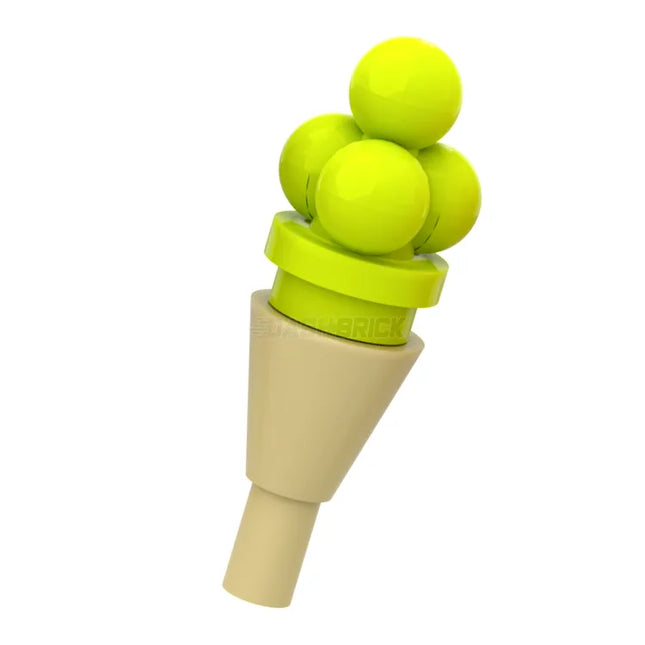 LEGO Minifigure Food - Ice-Cream Cone, Scoops, Lime [6254 & 11610]