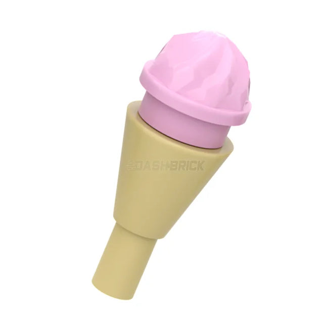 LEGO Minifigure Food - Ice-Cream Cone, Strawberry [15470 & 11610]