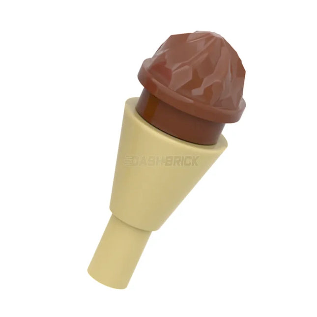 LEGO Minifigure Food - Ice-Cream Cone, Chocolate [15470 & 11610]