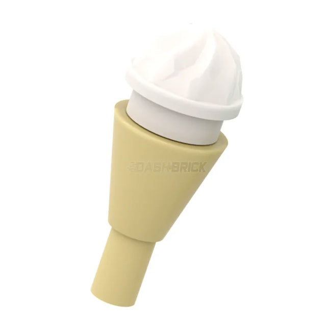 LEGO Minifigure Food - Ice-Cream Cone, Vanilla [15470 & 11610]