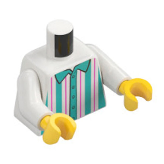 LEGO Minifigure Part - Torso, Shirt Vertical Stripes, Ice-Cream Vendor [973pb3548c01] 6270480