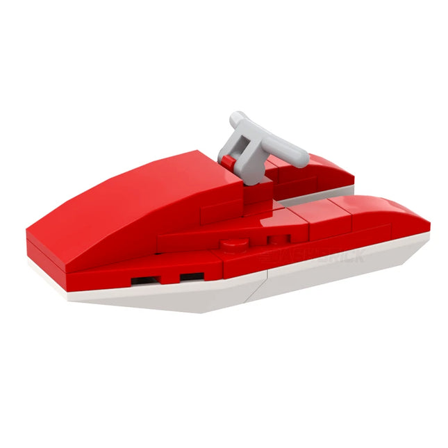 LEGO "Jetski" - Beach Watercraft, Red/White [MiniMOC]