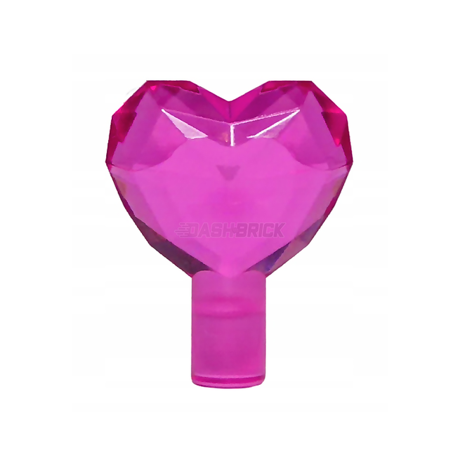 LEGO Rock 1 x 1 Jewel Heart Shaped, Trans-Dark Pink [15745] 6058337
