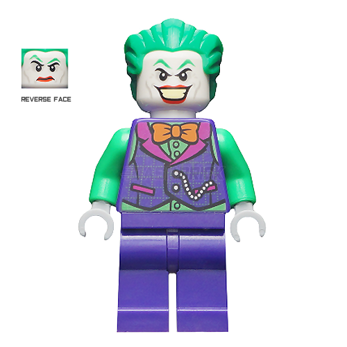 LEGO Minifigure - The Joker - Orange Bow Tie, Green Arms (2019) [DC Comics]