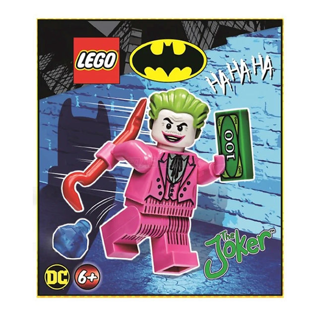 LEGO Minifigure - The Joker, Dark Pink Suit, Grin/Closed Mouth (2021) [DC COMICS]