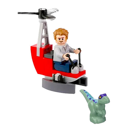 LEGO® Jurassic World: Owen with Helicopter and Raptor (2024) [122403]