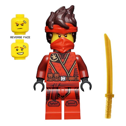 LEGO Minifigure - Kai - The Island, Mask, Hair, Bandana, Neck Bracket (2021) [NINJAGO]