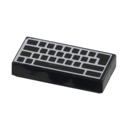 LEGO Minifigure Accessory - Tile, Computer Keyboard, Black [3069bpb0856]