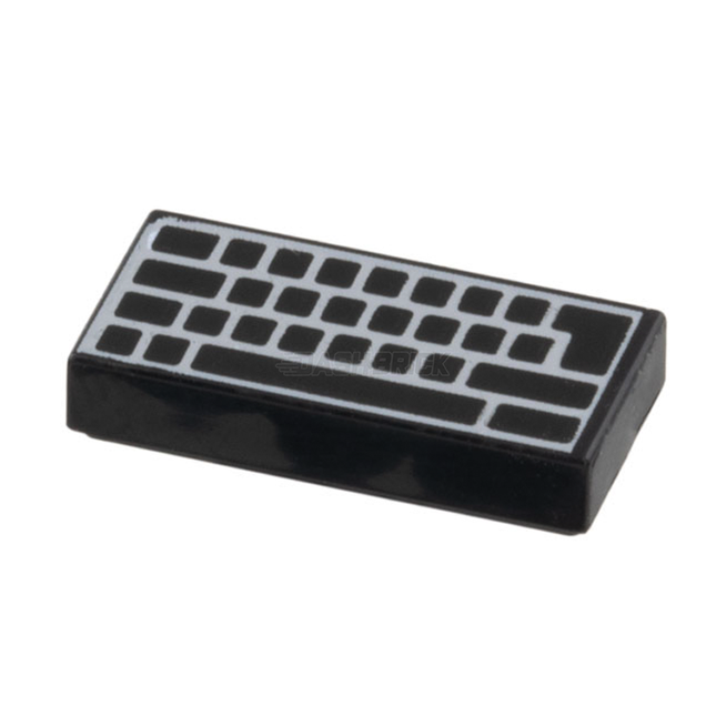 LEGO Minifigure Accessory - Tile, Computer Keyboard, Black [3069bpb0856]