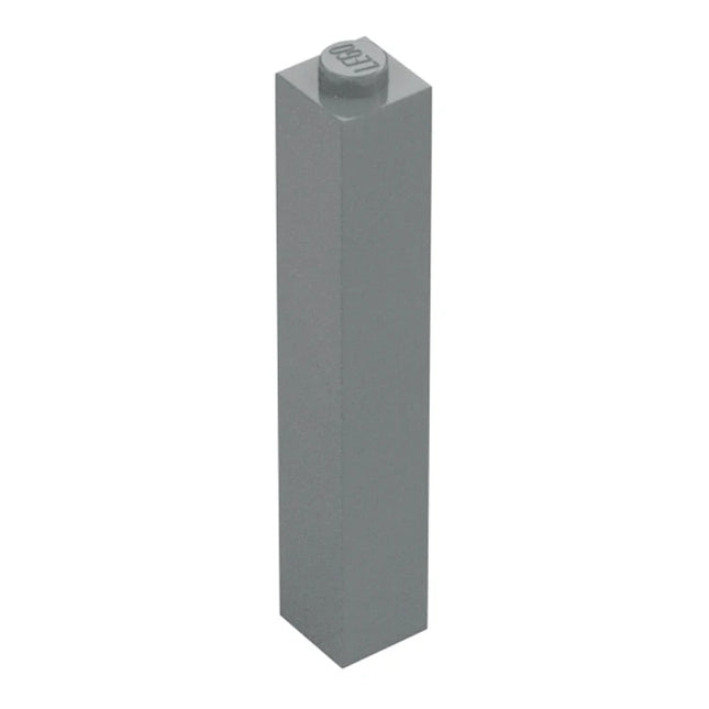 LEGO Brick 1 x 1 x 5, Solid Stud, Light Grey [2453b] 4211362