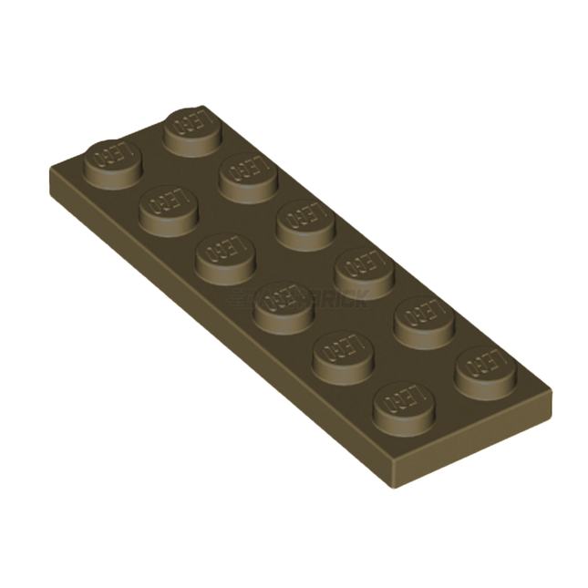 LEGO Plate, 2 x 6, Dark Tan [3795] 4550329