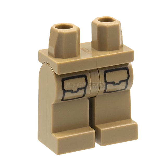LEGO Minifigure Part - Cargo Pants, Black Pockets, Tan [970c00pb1214] 6343796