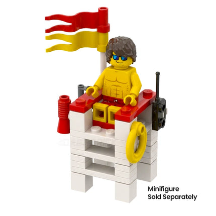 LEGO "Lifeguard Tower" - Beach Rescue Chair with Accessories [MiniMOC]