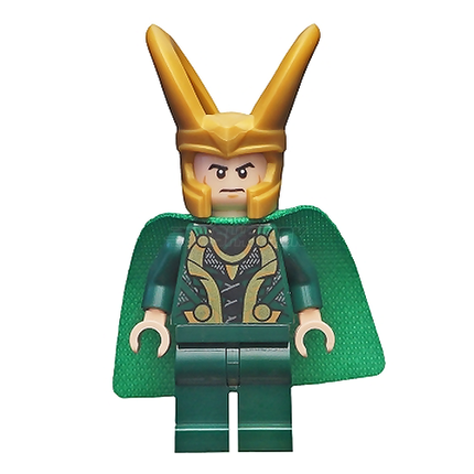 LEGO Minifigure - Loki - Green Cape, Dark Green Legs (2020) [MARVEL]