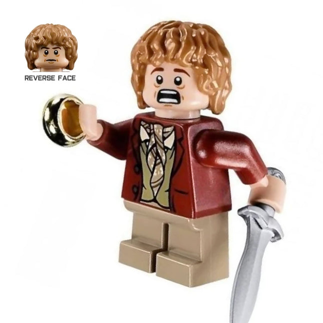 LEGO Minifigure - Bilbo Baggins - Dark Red Coat, The Hobbit (2012) [Lord of the Rings]