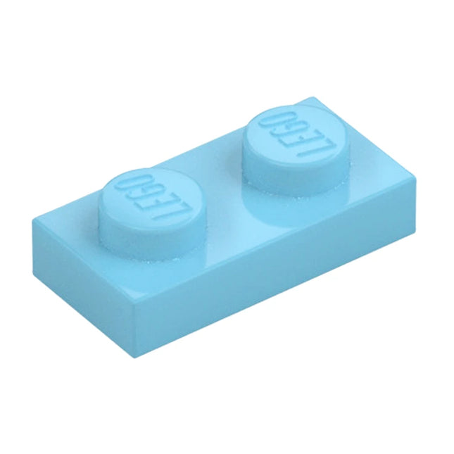 LEGO Plate, 1 x 2, Medium Azure [3023] 6097419