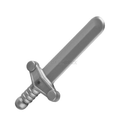 LEGO Minifigure Accessory - Sword, Medieval Shortsword Elaborate Hilt, Flat Silver [76764] 6020190