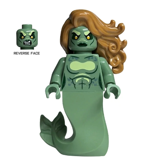 LEGO Minifigure - Merperson - Sand Green Body, Medium Nougat Wavy Hair (hp417) [HARRY POTTER]