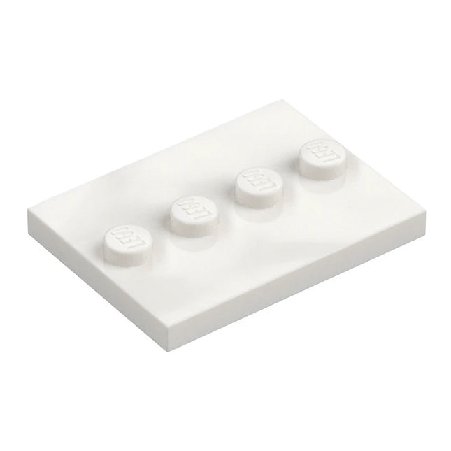 LEGO Tile, Modified 3 x 4 with 4 Studs in Center, (Minifigure Baseplate / Stand), White [88646] 6132741