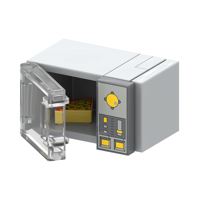 LEGO "Microwave" - Electronic Oven, with Pizza [MiniMOC]