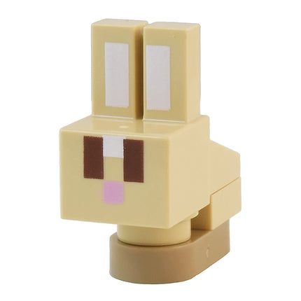LEGO Minifigure - Bunny/Rabbit, Micro, Brick-built, White (2023) [MINECRAFT]