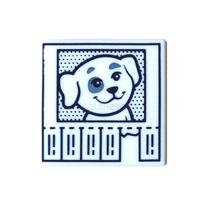 LEGO Minifigure Accessory - Tile, Lost Dog/Puppy Flyer, Phone Number Tear-Offs [3068bpb2126] 6416595
