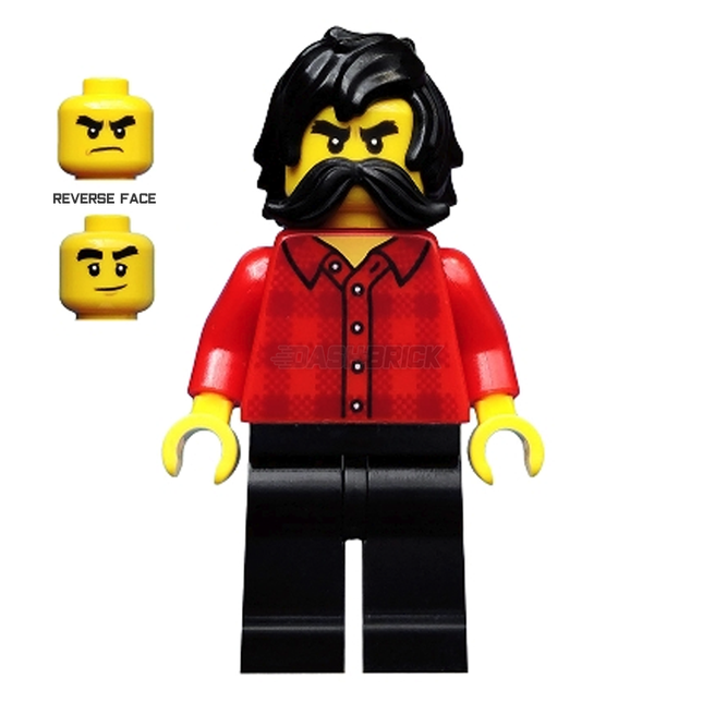 LEGO Minifigure - Avatar Cole, Black Hair, Beard (2020) [NINJAGO]