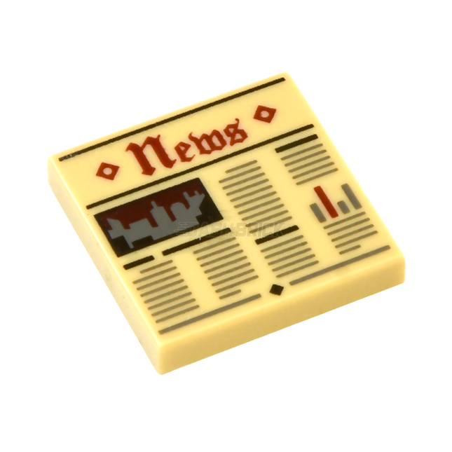LEGO Minifigure Accessory - Tile, Newspaper 'News', Old Fashion [3068bpb0951] 6135300