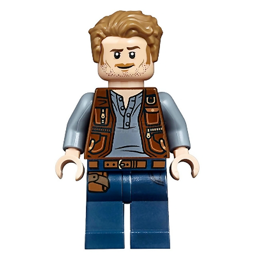 LEGO Minifigure - Owen Grady - Vest, Tousled Hair (2018) [JURASSIC WORLD]