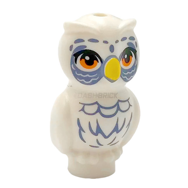 LEGO Minifigure Animal - Owl, Yellow Beak, Orange Eyes, Sand Blue Feathers [21333pb06]