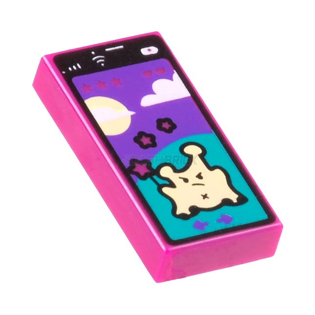 LEGO Minifigure Accessory - Tile, Smartphone/Mobile Phone, Alien Game, Magenta [3069pb1067] 6416593