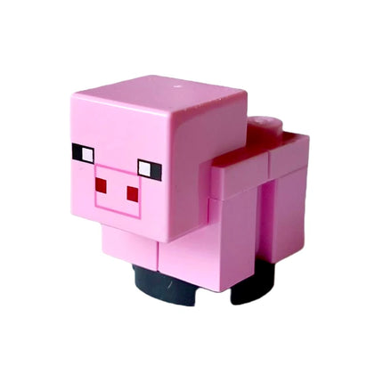 LEGO Minifigure - Minecraft Pig, Baby (Plain Snout with Dark Pink Outline) - Brick Built (2021) [MINECRAFT]