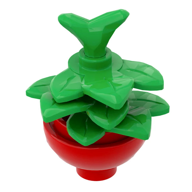 LEGO "Potted Fern" - Plant, Red Pot [MiniMOC]