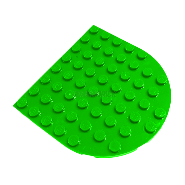 LEGO Plate, Round 8 x 8 Rounded End, Bright Green [41948] 6378799
