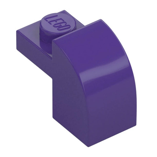 LEGO Slope, Curved 2 x 1 x 1 1/3 with Recessed Stud, Dark Purple [6091] 6411365