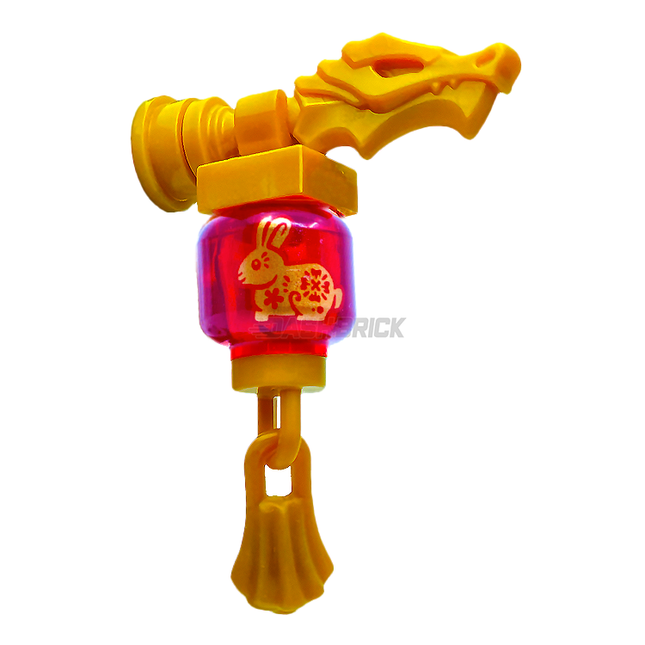 LEGO "Rabbit Chinese Lantern" - Dragon Head, Pearl Gold [MiniMOC]