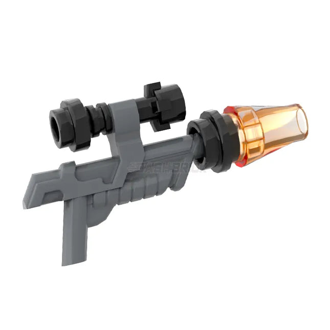 LEGO Minifigure Accessory - Space Ray Gun, Handle, Trans Orange [MiniMOC]