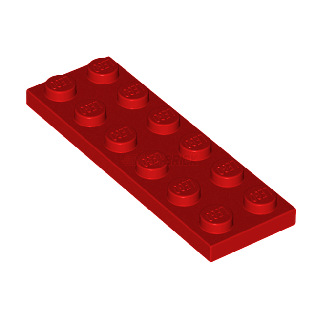 LEGO Plate, 2 x 6, Red [3795] 379521