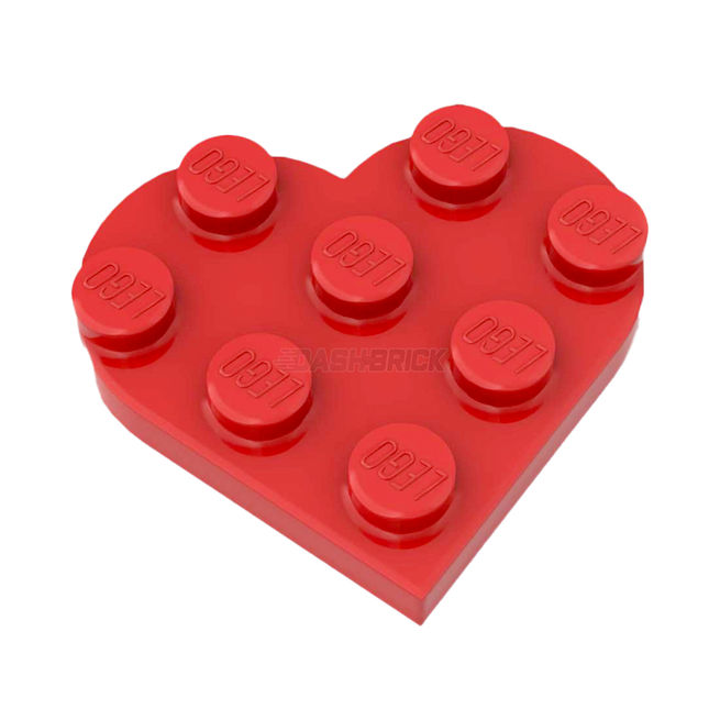 LEGO Plate 3 x 3, Love Heart, Red [39613] 6276193