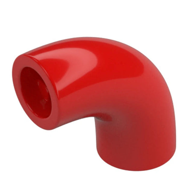 LEGO Brick, Round 1 x 1 d. 90 degrees Elbow Macaroni, No Stud, Type 2, Axle Hole, Red [25214] 6176298