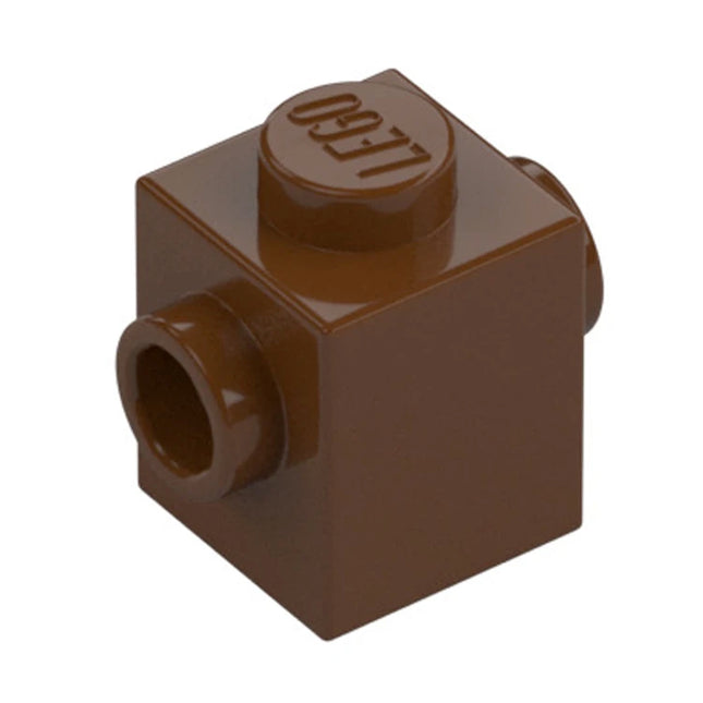 LEGO Brick, Modified 1 x 1, Studs on 2 Sides, Opposite, Reddish Brown [47905] 6253167