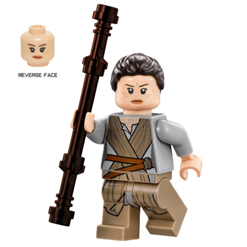 LEGO Minifigure - Rey, Dark Tan Robe (2015) [STAR WARS]
