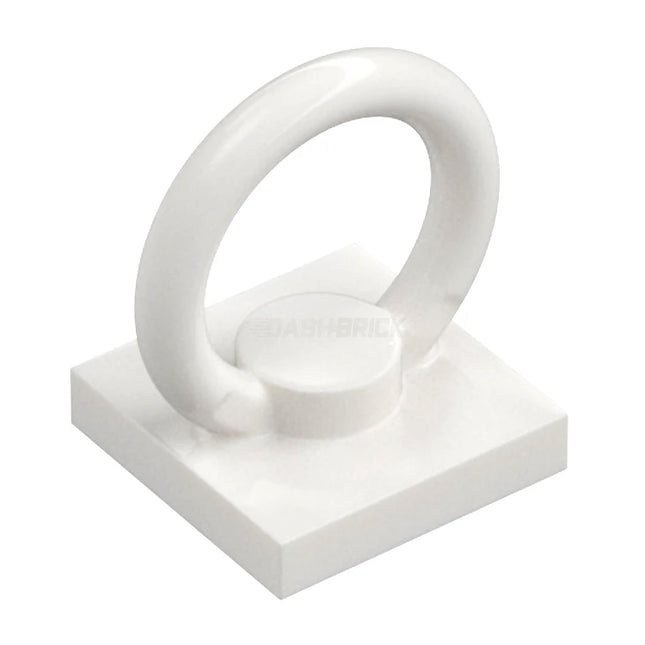 LEGO Tile, Modified 2 x 2 with Ring, White [6805] 6508987