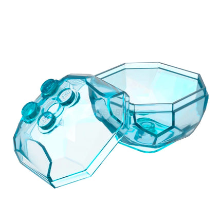 LEGO Minifigure Accessory - Rock 4 x 4 Octagonal Boulder, Trans-Light Blue [30294c01]