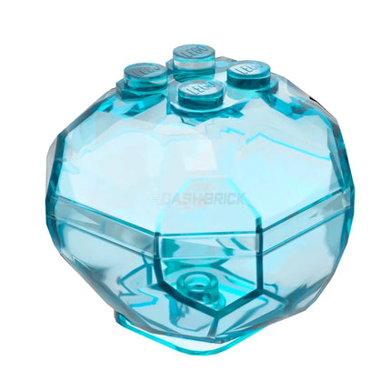 LEGO Minifigure Accessory - Rock 4 x 4 Octagonal Boulder, Trans-Light Blue [30294c01]