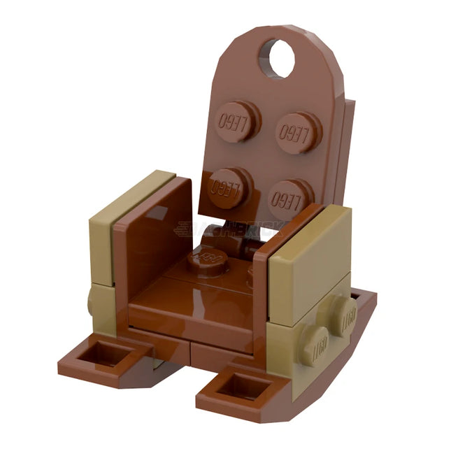 LEGO "Rocking Chair" - Adjustable Back, Reddish Brown [MiniMOC]