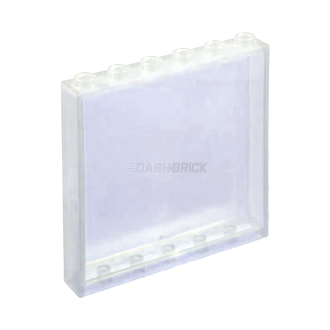 LEGO Wall/Panel 1 x 6 x 5 - Satin Trans-Clear (Large Window) [59349]